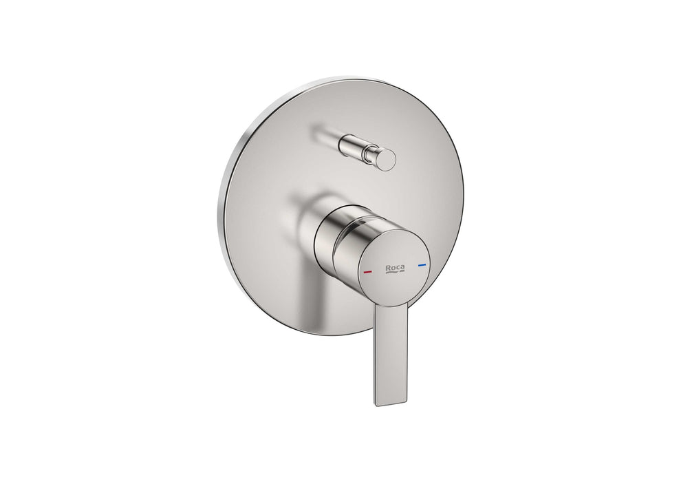 ROCA A5A0B5FSM0 TARGA Grifo Monomando Empotrable para Baño-Ducha con Inversor Automático Acabado Acero Inoxidable