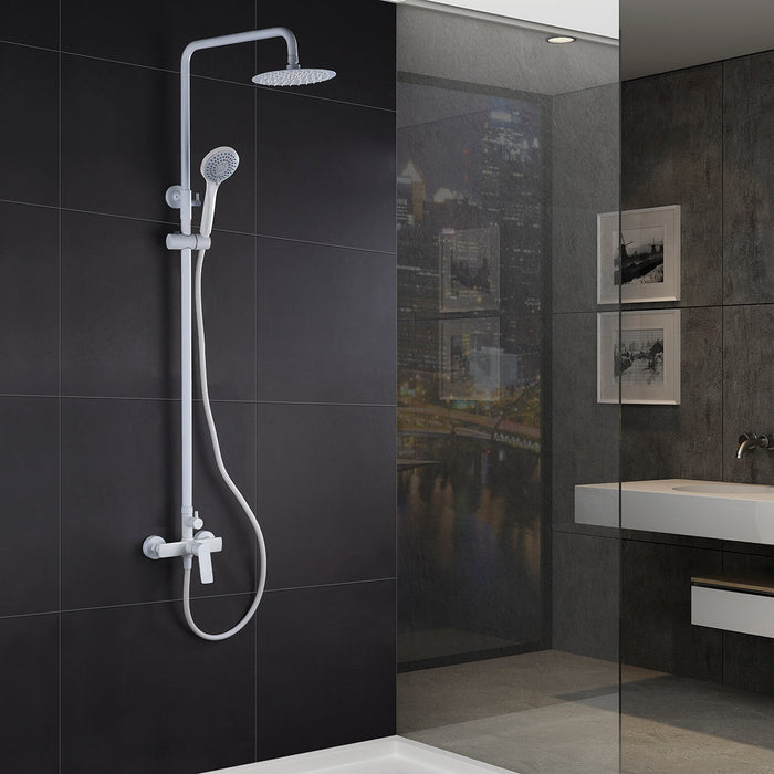 IMEX BDX023/BL LUXOR Single-Handle Faucet Telescopic Shower Set Matte White