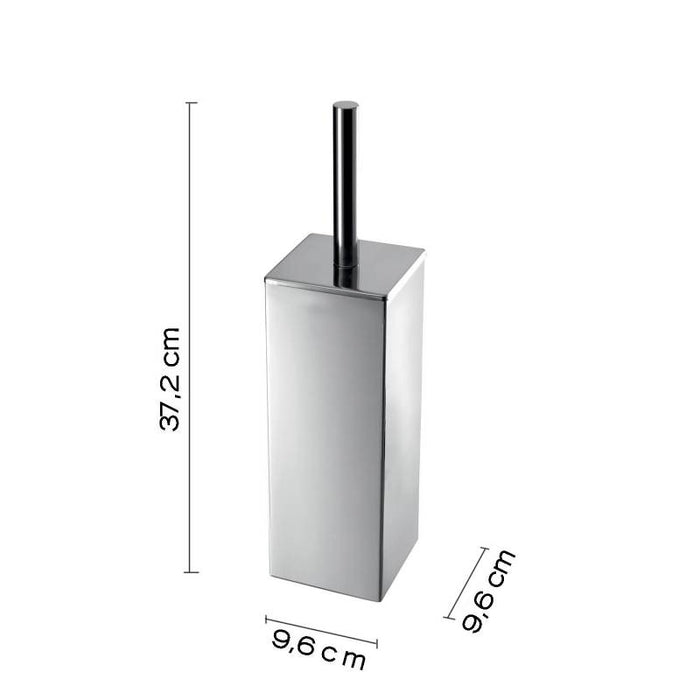 GEDY 44331300200 TESEO Floor Toilet Brush Holder Chrome