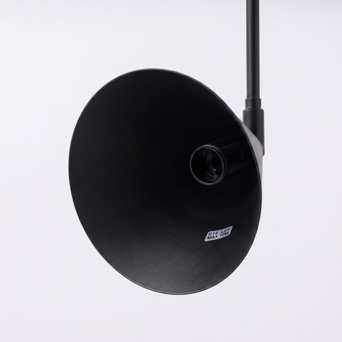 SOLLUX SL.2492 Aplique de pared NOX 1 negro con interruptor