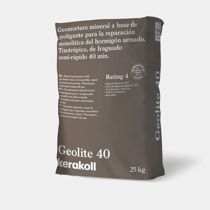 KERAKOLL 70968 GEOLITE 40 Geomortero Mineral Reparación Hormigón 25 kg