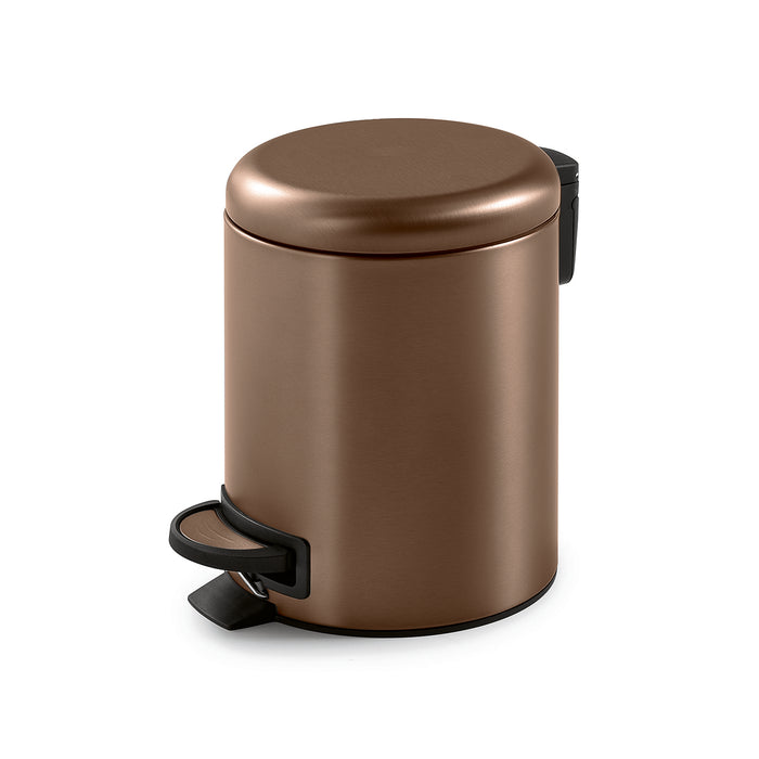 GEDY 33098200000 POTTY Papelera redonda con tapa 5 L oro rosa