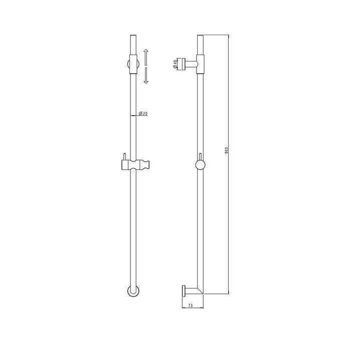 PRESTO 361099 Barra de ducha nox Inox