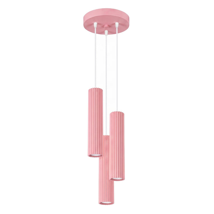 SOLLUX SL.2338 Lámpara Colgante Karbon 3P Rosa