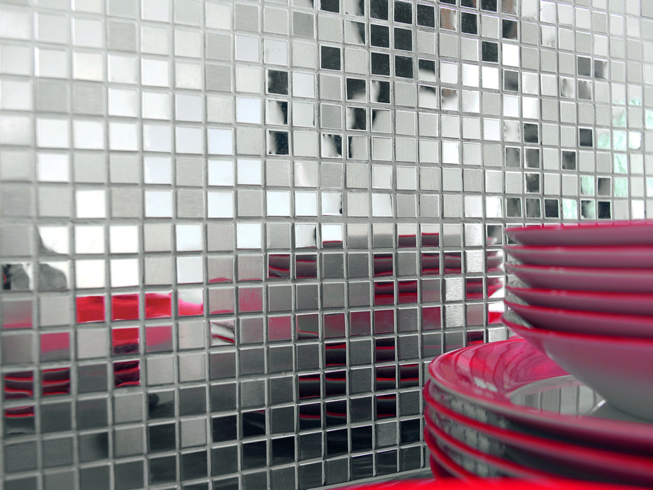 Dune 185647 METALIC SILVER 30,1x30,1 Mosaico Inox Brillo/Mate