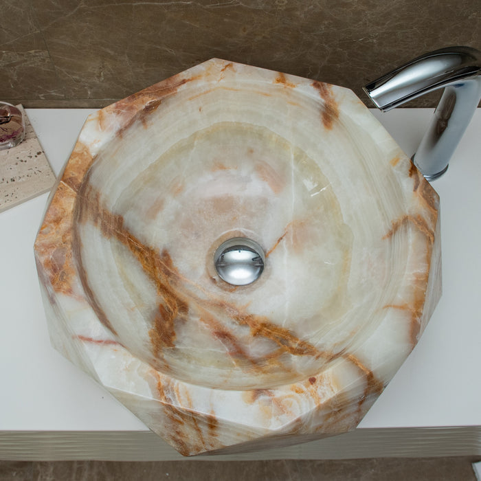 FORZINI FZ-WH-ONX-107 HERMES Lavabo de ónix Blanco