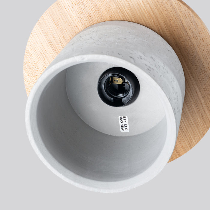 SOLLUX SL.1363 Lámpara colgante MAB hormigón gris/madera natural