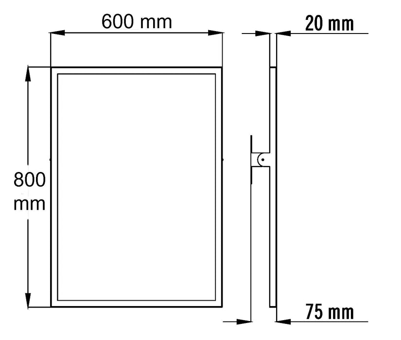 MEDICLINICS EP0400CS Espejo Basculante AISI 304 Satinado
