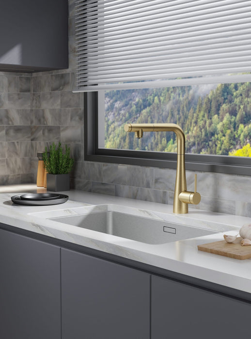 IMEX GOS005/OC SPLIT Grifo de Cocina Osmosis Extraíble Color Oro Cepillado