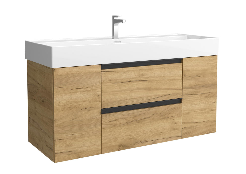 SALGAR 116055 BEQUIA PLUS METAL Mueble de Baño 1 poza Porcelana 120cm Roble