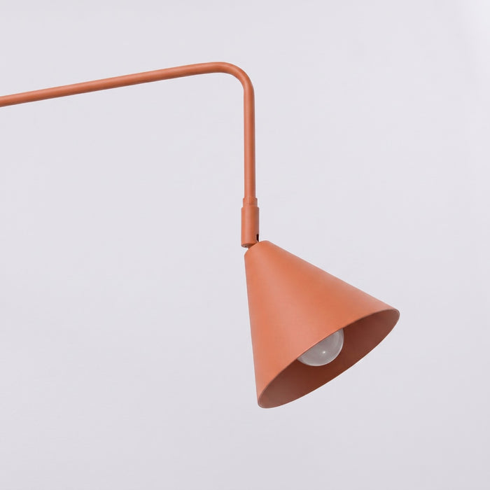SOLLUX SL.2496 Aplique de pared NOX 1 ocre rojo con interruptor