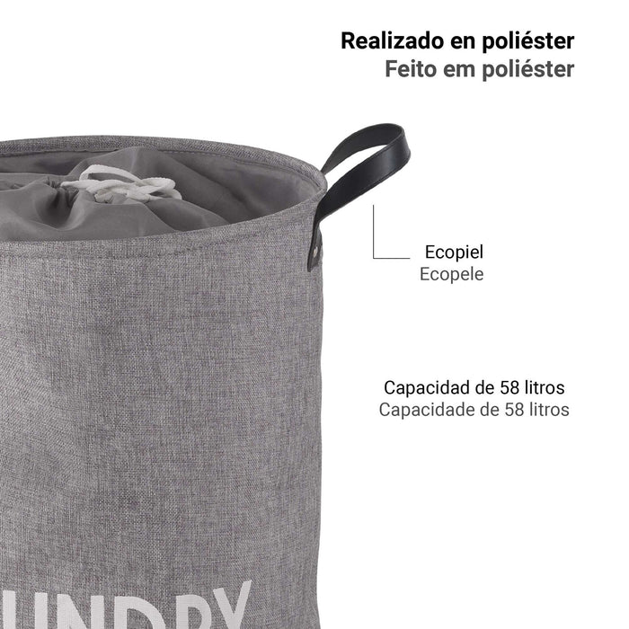 GEDY 10390800300 MINIMAL Cesto de Ropa Gris
