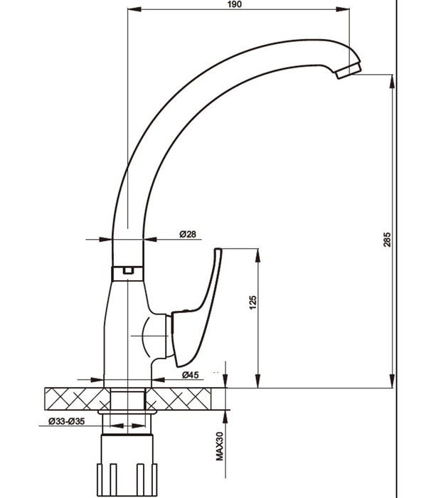 ARCOBAÑ 62BUCRC  Monomando Fregadero Buho En Caja