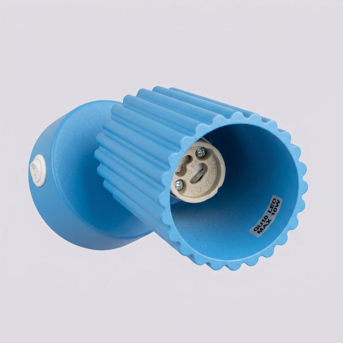 SOLLUX SL.2377 Aplique de pared KARBON azur con interruptor