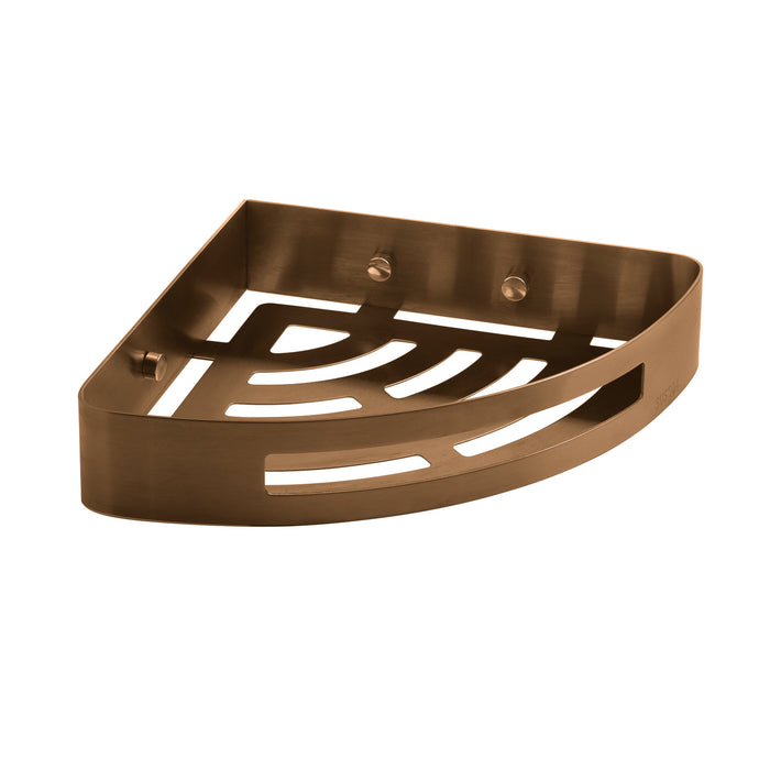 GEDY 24798200000 NERVA Porta objetos de ducha angular oro rosa