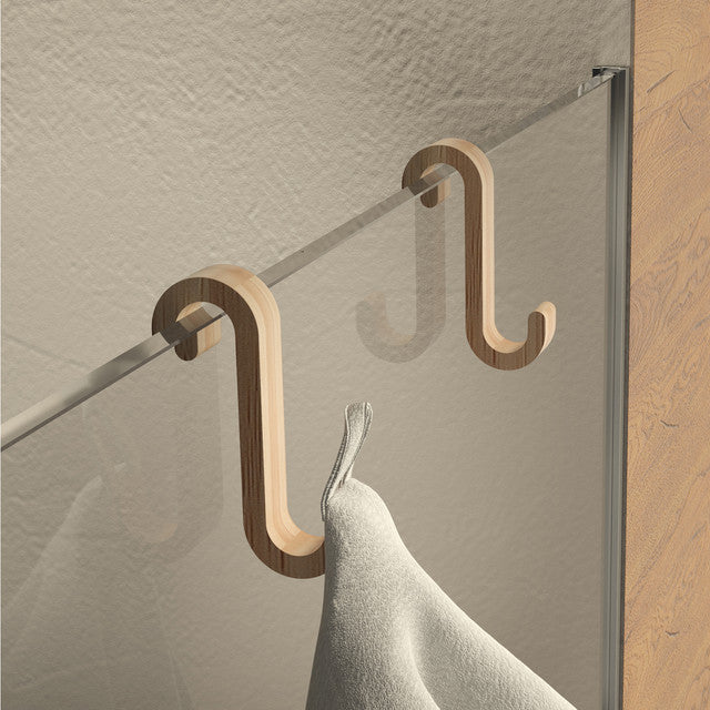 GEDY 202635000S4 MERLINO Set 4 Perchas Natural