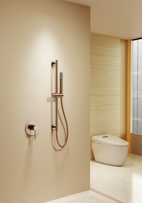 IMEX SMD038/ORC LINE/TOP Conjunto Ducha Monomando Oro Rosa Cepillado