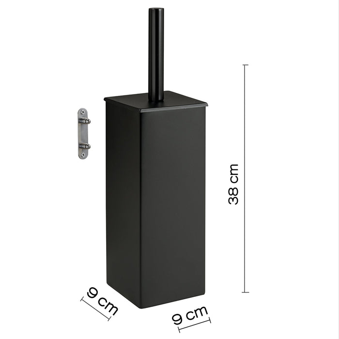 GEDY 44340314200 TESEO Escobillero De Pared Negro Mate