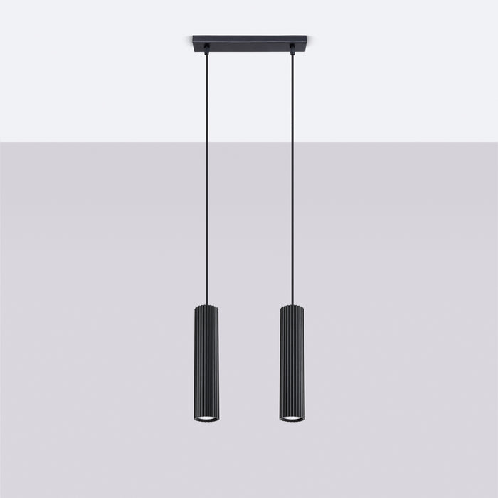 SOLLUX SL.1574 KARBON Lámpara Colgante 2 Negra