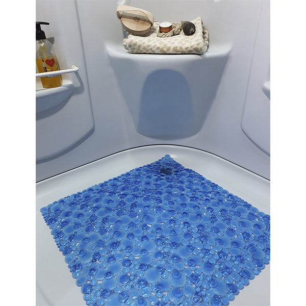 ARCOBAÑ 11ACAZ  Alfombrilla Ducha Spa Cuadrada Azul