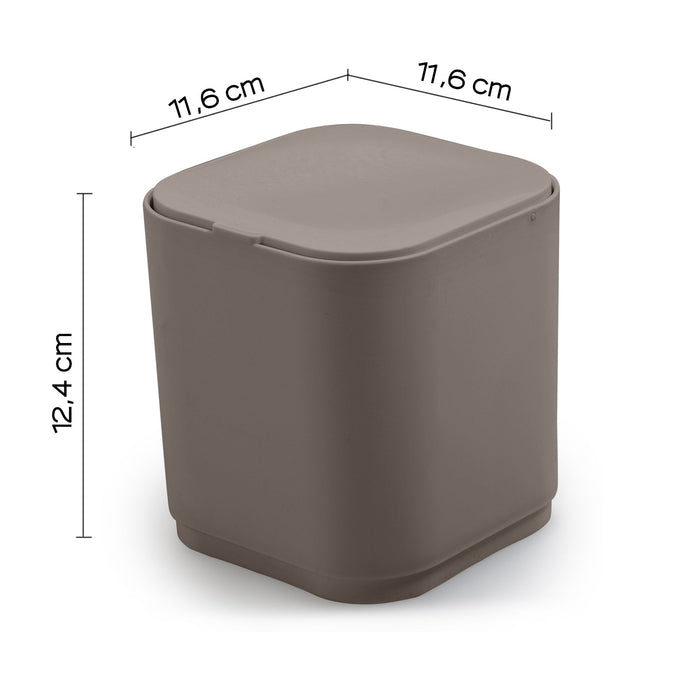 GEDY 63085200300 SEVENTY Papelera De Mesa con Tapa Tórtora