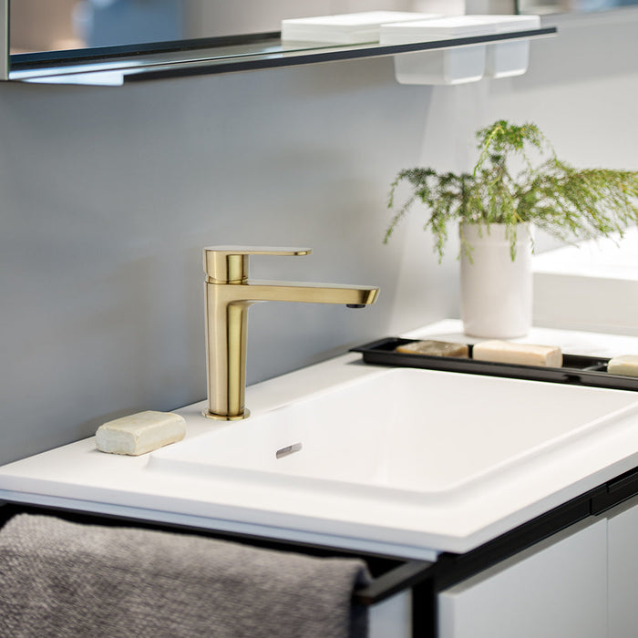 RAMONSOLER 3604OC ALEXIA Grifo de Lavabo M S2 Color Oro Cepillado