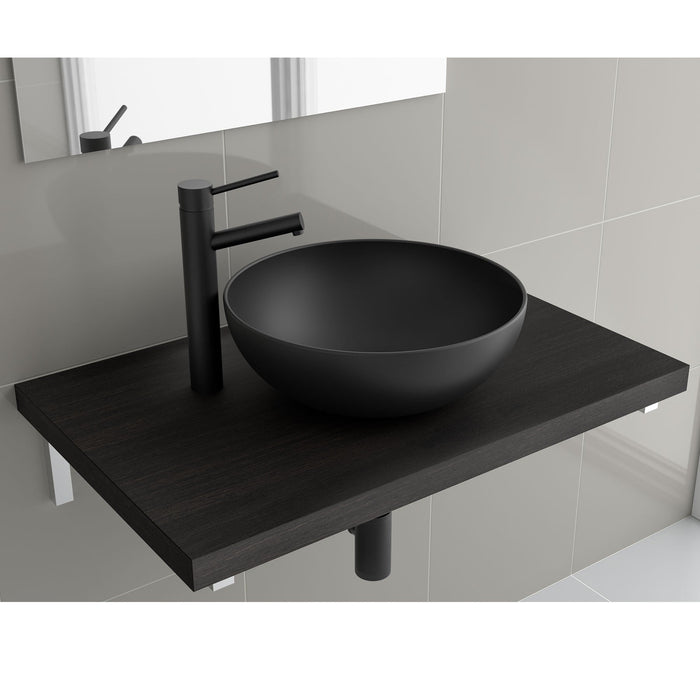 SALGAR 91491 BULKAN SOLID SURFACE Lavabo de Sobre Encimera Negro Mate