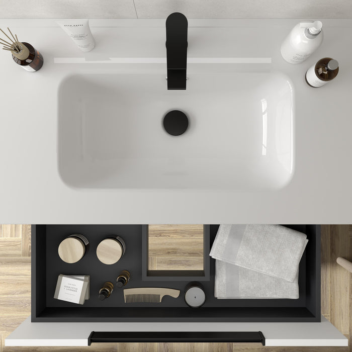 SALGAR 121980 LENI Mueble+Lavabo IBON 2 Senos 120cm Blanco Mate