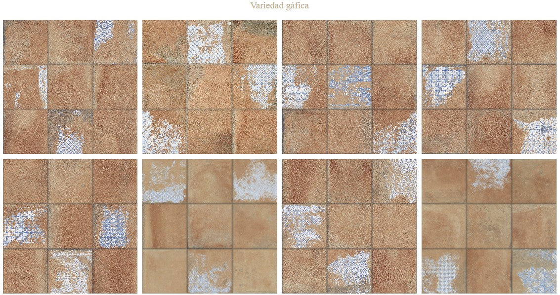 LA PLATERA KUBE QUINTA COTTO-BLUE 45x45 Porcelánico Esmaltado