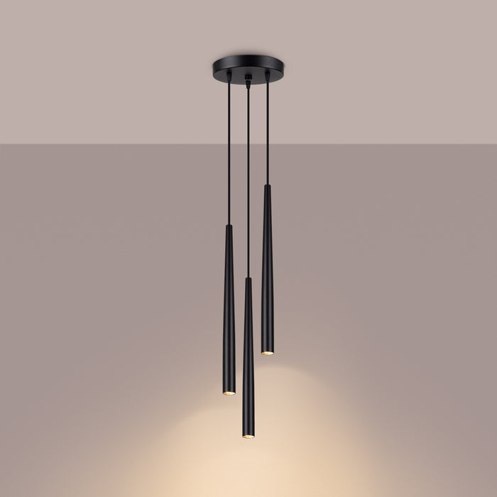 SOLLUX SL.1463 Lámpara pedant BLISS 3P negra negro