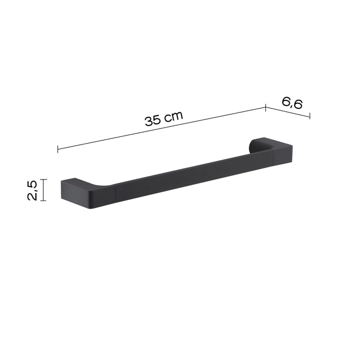 GEDY PI213514100 PIRENEI Towel Rack 35 cm Matte Black