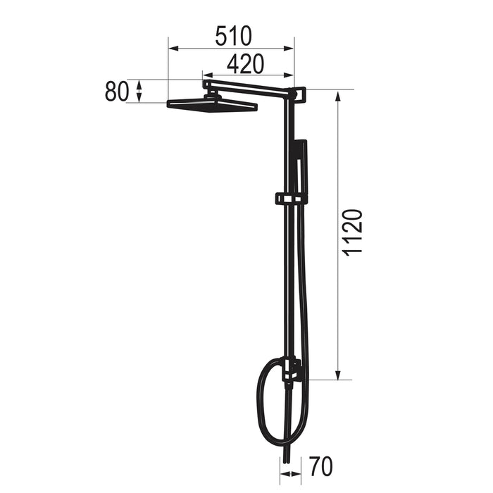 PRESTO 100049400 Columna con rociador nitro plus Cromo