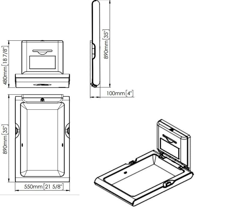 MEDICLINICS CP0016VCS BABYMEDI Cambia Pañales Vertical