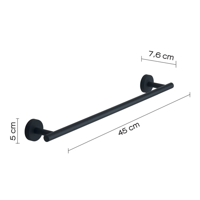 GEDY 23214514200 EROS Towel Rack 45 cm Matte Black
