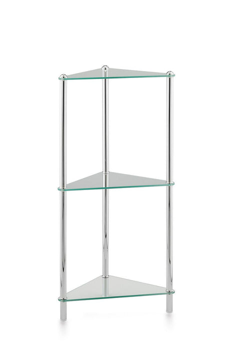 BELTRAN 53066 Chrome Corner Standing Shelves