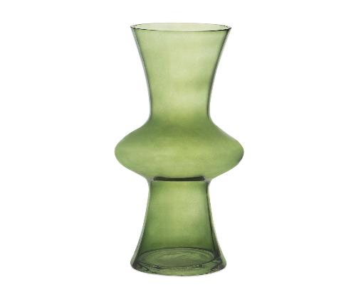 ANDREA HOUSE CR72156 Florero Cristal Verde 16X16X30Cm