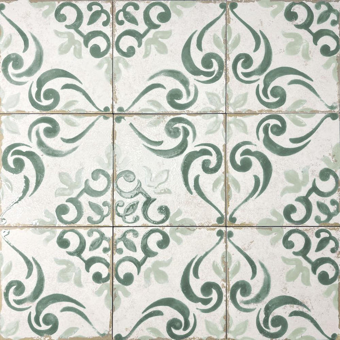 DUNE BARRAQUETES VERDE 20x20 Porcelánico