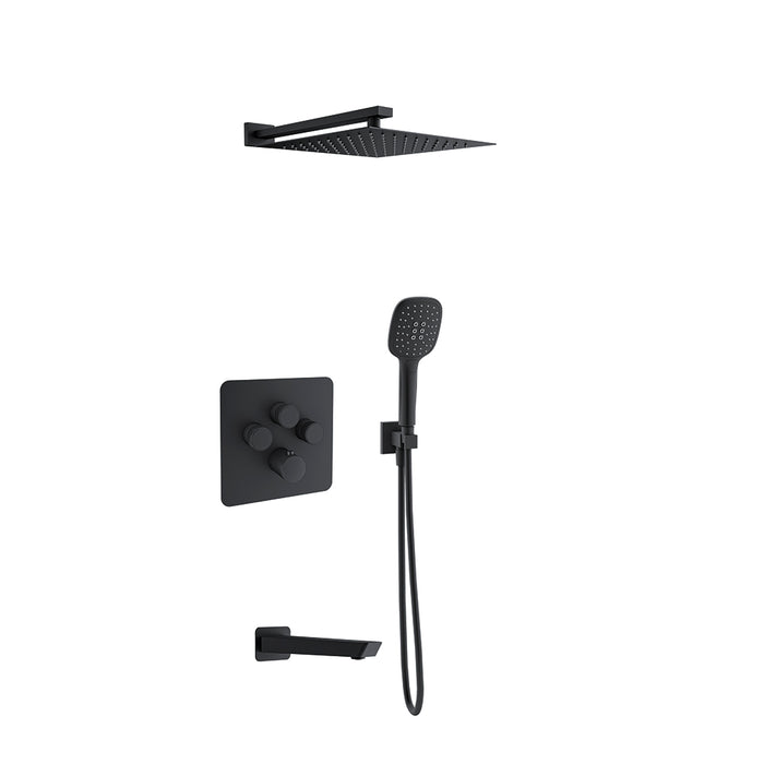 RamonSoler K85T3011NM SMART Conjunto Termostático Empotrado 3 vías Negro Mate