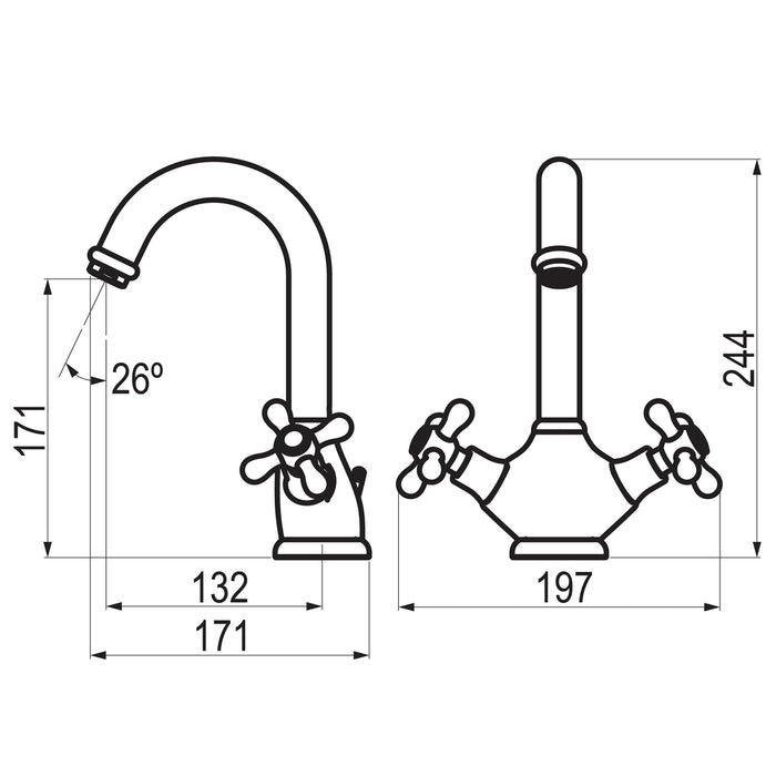 PRESTO 6205300 1929 lavabo Cromo