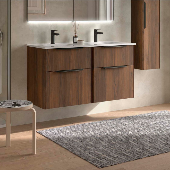 SALGAR 119762 LUVA Mueble+Lavabo 120 Nogal Maya Tirador Negro