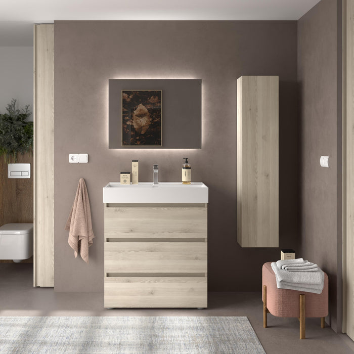 SALGAR BEQUIA Mueble 3C Lavabo Veneto Natural