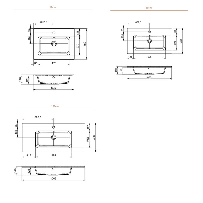 VISOBATH HASVIK Lavabo Encimera Carga Mineral Blanco Mate S/Dentrado