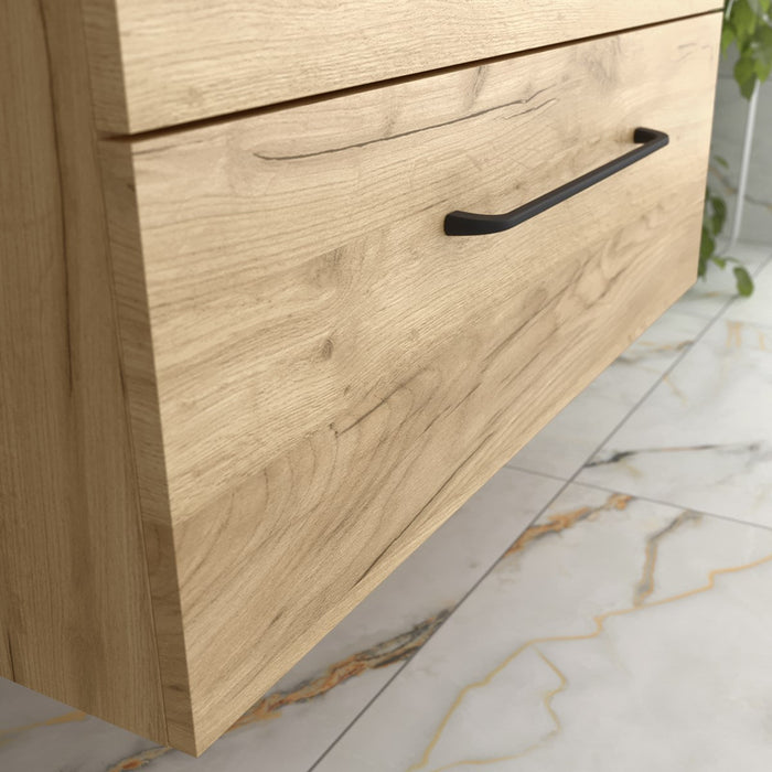 SALGAR MORAI Mueble de Baño con Lavabo y Encimera Color Roble