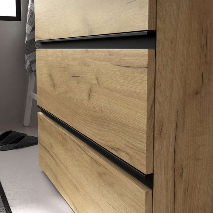 SALGAR 117551 BEQUIA PLUS METAL Mueble de Baño 1 poza Porcelana 110cm Roble