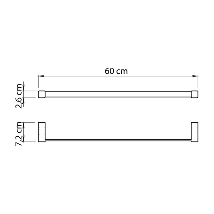 GEDY SG216013000 SPLUGA Chrome Towel Rack