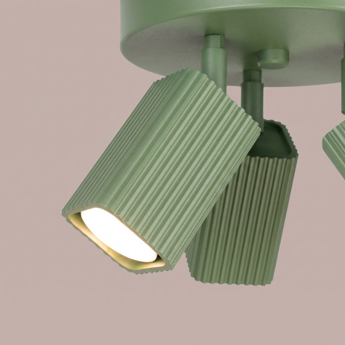SOLLUX SL.3306 Lámpara De Techo Rayo 3P Verde Salvia