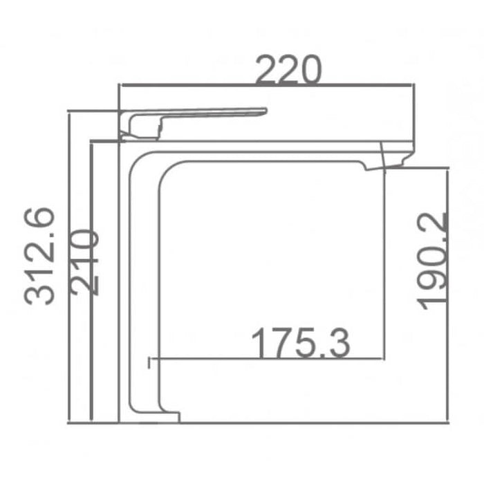IMEX BDF016-3BL FIYI Grifo de Lavabo Alto Blanco Mate