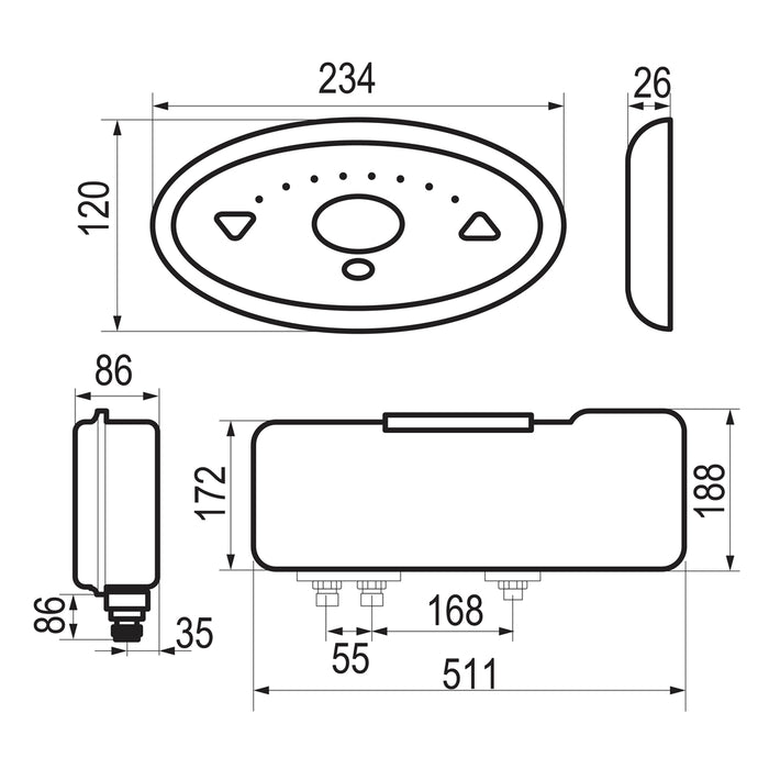 PRESTO 85541 Rada Sense lavabo Cromo