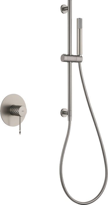IMEX SMB063/NQ BLESS-PALAU Kit Monomando Ducha Empotrado Niquel