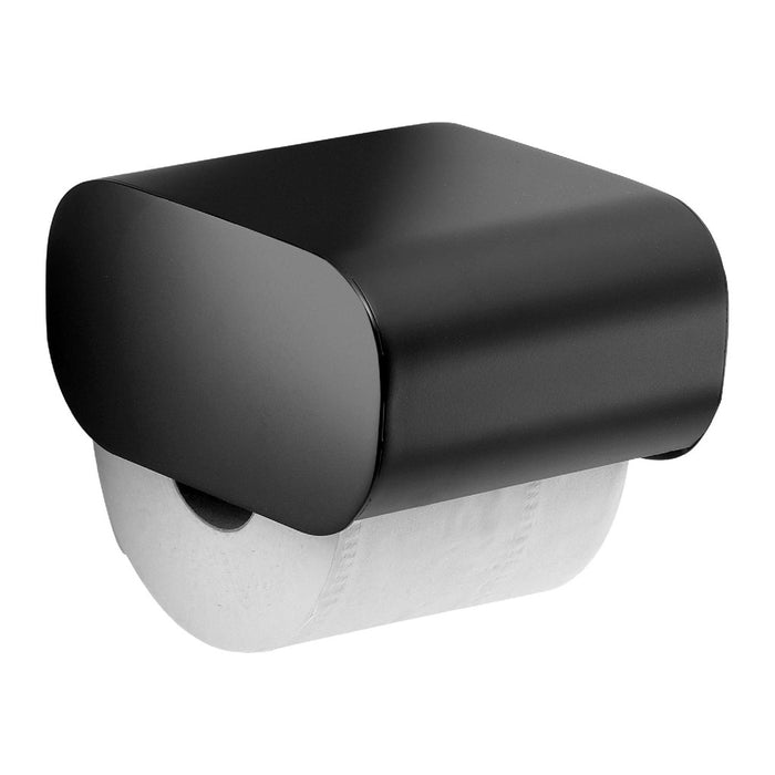 GEDY 32251400000 Toilet Paper Holder with Cover Matte Black